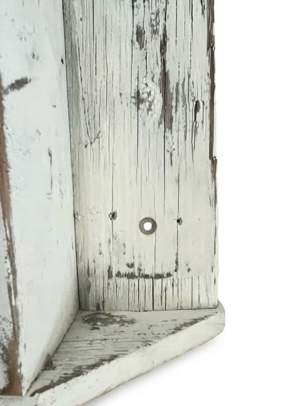 Rustic White Wooden Wall Shelves 29.5 Inch Length- Set of 2